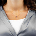 10k Gold Whirl Diamond Necklace by Fine Color Jewels
