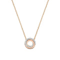 10k Gold Whirl Diamond Necklace by Fine Color Jewels