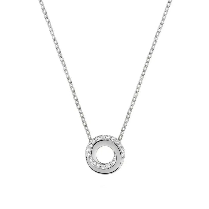 10k Gold Whirl Diamond Necklace by Fine Color Jewels
