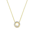 10k Gold Whirl Diamond Necklace by Fine Color Jewels