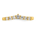 10k Gold White CZ Open Toe Ring by Fine Color Jewels