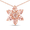 10K Rose Gold Morganite Pendant Necklace