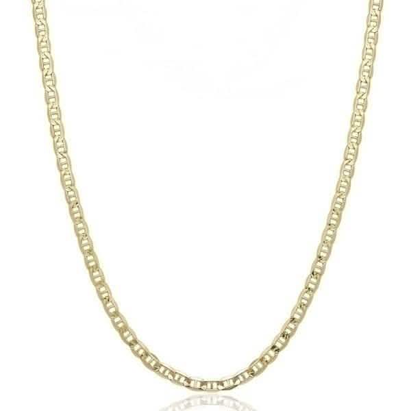 10K Solid Yellow Gold 2.5mm Marina Chain - Assorted Sizes by DailySale