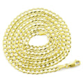 10K Solid Yellow Gold 4mm Cuban Curb Chain Link Necklace Lobster Clasp by DailySale