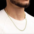 10K Solid Yellow Gold 4mm Cuban Curb Chain Link Necklace Lobster Clasp by DailySale
