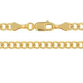10K Solid Yellow Gold 4mm Cuban Curb Chain Link Necklace Lobster Clasp by DailySale