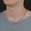 10K Solid Yellow Gold 4mm Cuban Curb Chain Link Necklace Lobster Clasp by DailySale