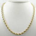 10K Solid Yellow Gold 4mm Rope Chain Thick Necklace by DailySale