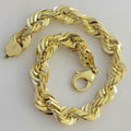 10K Solid Yellow Gold 8" 6MM Rope Bracelet by DailySale