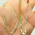 10K Solid Yellow Gold Cuban Chain 2.6mm Necklace by DailySale