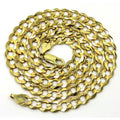 10K Solid Yellow Gold Curb Cuban Link Chain Pendant Necklace 7mm by DailySale