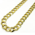 10K Solid Yellow Gold Curb Cuban Link Chain Pendant Necklace 7mm by DailySale