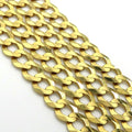 10K Solid Yellow Gold Curb Cuban Link Chain Pendant Necklace 7mm by DailySale