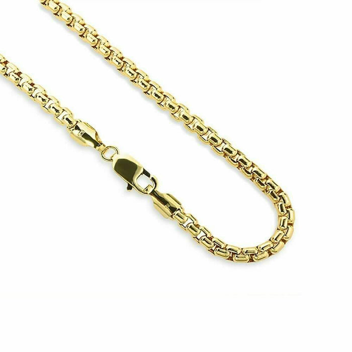 10K Solid Yellow Gold Round Box Chain Necklace - 2.5mm by DailySale