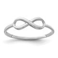 10K White Gold Infinity Ring by Fine Color Jewels