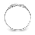 10K White Gold Infinity Ring by Fine Color Jewels