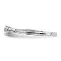 10k White Gold Lab Diamond Engagement Ring 1/2 carat by Fine Color Jewels