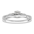 10k White Gold Lab Diamond Engagement Ring 1/2 carat by Fine Color Jewels