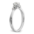 10k White Gold Lab Diamond Engagement Ring 1/2 carat by Fine Color Jewels