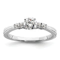 10k White Gold Lab Diamond Engagement Ring 1/2 carat by Fine Color Jewels