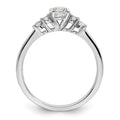 10k White Gold Lab Diamond Engagement Ring 1/2 carat by Fine Color Jewels