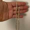 10k Yellow Gold 5MM Curb Chain Cuban Link Necklace 16"-30" Made In Italy by DailySale