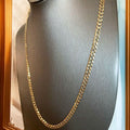 10k Yellow Gold 5MM Curb Chain Cuban Link Necklace 16"-30" Made In Italy by DailySale