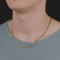 10k Yellow Gold 5MM Curb Chain Cuban Link Necklace 18" by DailySale