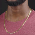 10k Yellow Gold 5MM Curb Chain Cuban Link Necklace 18" by DailySale