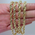 10K Yellow Gold 6MM Diamond Cut Rope Chain Necklace by DailySale