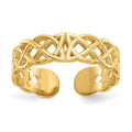 10K Yellow Gold Celtic Toe Ring by Fine Color Jewels