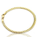 10K Yellow Gold Cuban Curb Chain Bracelet Anklet For Women – 2mm by DailySale