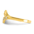 10k Yellow Gold Cubic Zirconia Toe Ring by Fine Color Jewels