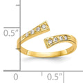 10k Yellow Gold Cubic Zirconia Toe Ring by Fine Color Jewels