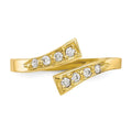 10k Yellow Gold Cubic Zirconia Toe Ring by Fine Color Jewels