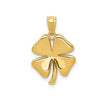 10K Yellow Gold Four Leaf Clover Charm Luck Pendant