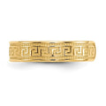 10K Yellow Gold Greek Key Toe Ring by Fine Color Jewels
