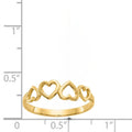 10K Yellow Gold Heart Ring by Fine Color Jewels