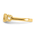 10K Yellow Gold Heart Ring by Fine Color Jewels