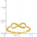 10K Yellow Gold Infinity Ring by Fine Color Jewels
