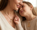 10K yellow gold mom - Daughter Breakable Hearts Pendant by Fine Color Jewels