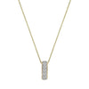 10k Yellow Gold Pave Bar Diamond Pendant Necklace