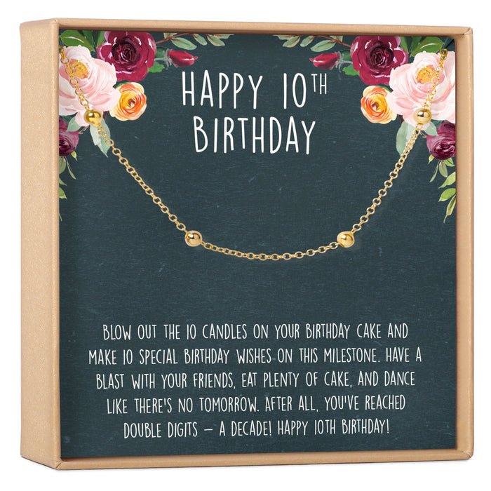 10th Birthday Gift Dot Bracelet by Dear Ava