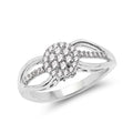 0.25 Carat Genuine White Diamond 14K White Gold Ring (E-F Color, SI Clarity) by Bids.com
