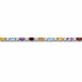 11.8 Ct Baguette Rainbow Multi-Gemstone Prong Silver Alternating Inline Box Clasp Tennis Bracelet by Fine Color Jewels