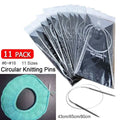 11-Pack: Stainless Steel Circular Knitting Needles Circular Knitting Pins by DailySale