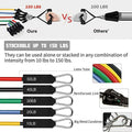 11-Piece Set: Gym Pull Rope Exercise Resistance Bands by DailySale