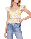 Rahi Petra Floral Print Bustier Top, Size XS by Vanessa Jane