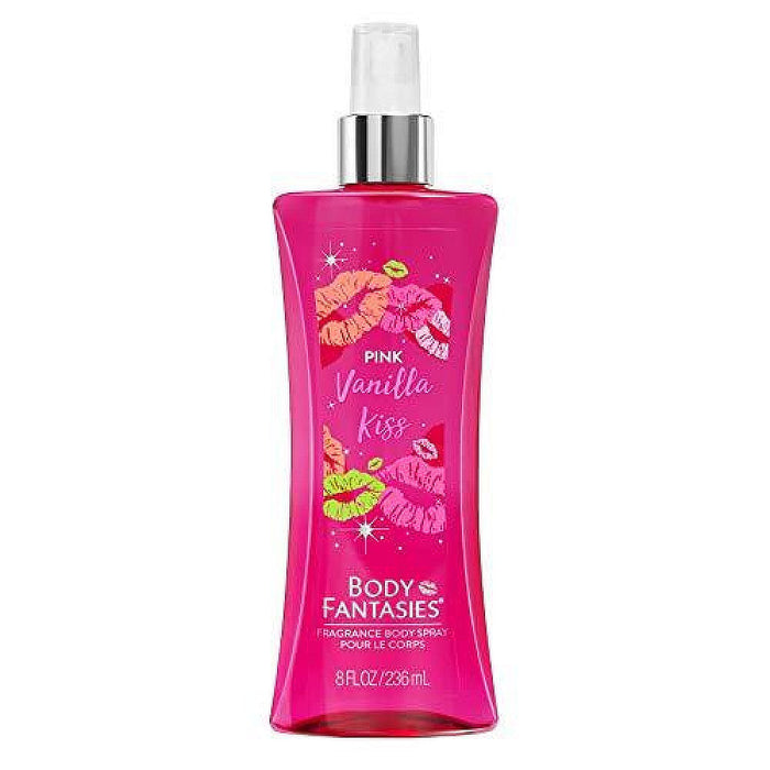Body Fantasies Signature Pink Vanilla Kiss Fantasy Fragrance Spray 8.0 Oz / 236 Ml by Pasteur Pharmacy