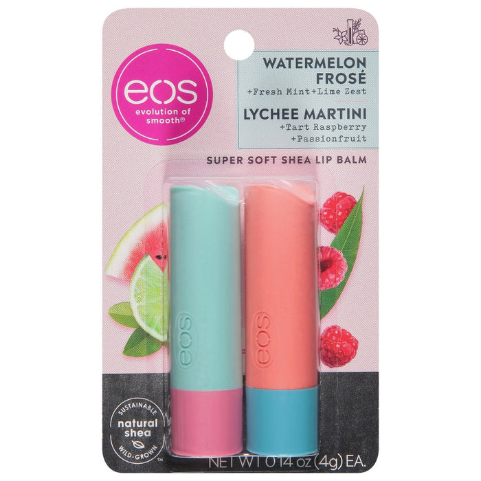 EOS Lip Balm, Watermelon Frose/Lychee Martini, 100% Natural by Pasteur Pharmacy